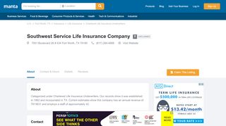 
                            8. Southwest Service Life Insurance Company Fort Worth TX, 76180 ... - Southwest Service Life Provider Portal