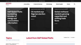 
                            2. S&P Global Platts - Platts Portal