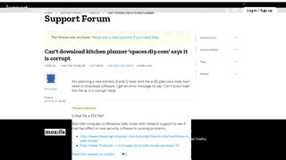 
                            5. 'spaces.diy.com' says it is corrupt - Question | Mozilla Support - Spaces Diy Login