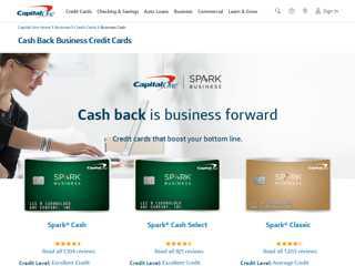 Spark Business Cash Back Credit Cards  Capital One ...
