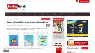 Spar Shop And Win Portal