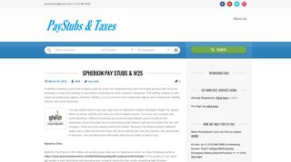 
                            5. Spherion Pay Stubs & W2s | Paystubs & Taxes