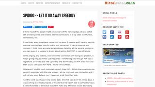 
                            7. Spidigo -> Let it go away speedily | Mittal Patel - Spidigo Login Status