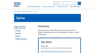 Spine - NHS Digital - National Health Service Spine Portal Login