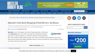 
                            1. Splender Cash Back Shopping Portal Review: $5 Bonus - Splender Sign Up Bonus