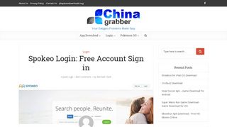
                            8. Spokeo Login: Free Account Sign in – China Grabber - Free Spokeo Portal And Password