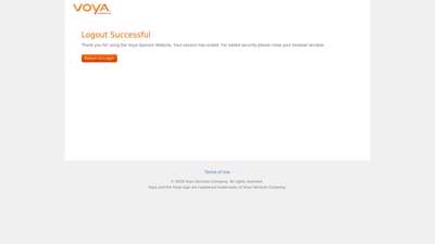 Sponsor Website Logout Successful - Voya Financial