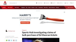 
                            9. Sports Hub investigating claims of bulk purchase of Ed ... - CNA - Sportshubtix Portal