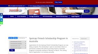 
Spotcap Fintech Scholarship Program in Australia - 2020 ...  
