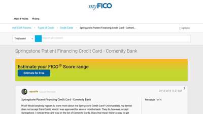
                            10. Springstone Patient Financing Credit Card - Comeni ...