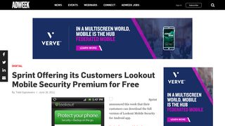 
                            7. Sprint Offering its Customers Lookout Mobile Security ... - Sprint Lookout Portal