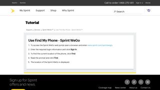 
                            1. Sprint WeGo - Sprint Wego Web Portal