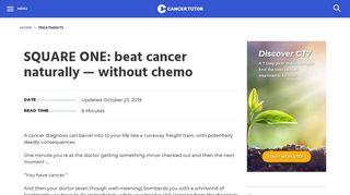 
                            8. SQUARE ONE: beat cancer naturally - without chemo ... - Http Squareone Chrisbeatcancer Com Portal