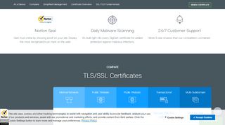 SSL & TLS Certificates by Symantec, formerly from VeriSign.