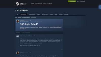 
                            1. SSO login failed? :: EVE: Valkyrie Technical Support