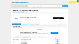 
                            5. sso.maxlifeinsurance.com at WI. SSO Login Page - Sso Max Life Login