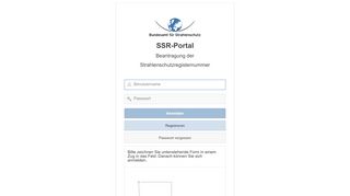 
                            4. SSR-Portal - Log In - BfS - Ssr Portal