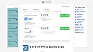 S&T Bank Online Banking Login ⋆ Login Bank - S&t Online Banking Portal