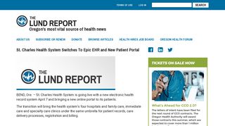 
                            5. St. Charles Health System Switches To Epic EHR and New Patient ... - St Charles Bend Patient Portal