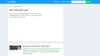 S&T Credit Card Login or Sign Up - S&t Credit Card Portal