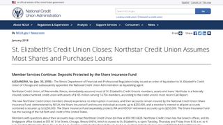 
                            8. St. Elizabeth's Credit Union Closes; Northstar Credit Union ... - St Elizabeth Credit Union Portal