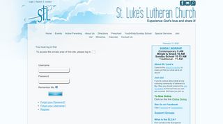 
St. Luke's Lutheran Church :: Login - St. Luke's, Long Beach  
