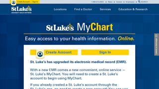 
St. Luke's MyChart - Easy access to your health information ...
