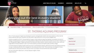 
St. Thomas Aquinas Program - Molloy College  
