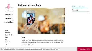 
Staff and student login | Royal College of Music  
