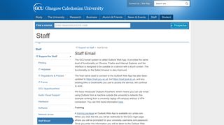 
                            4. Staff Email | Glasgow Caledonian University | Scotland, UK - Glasgow Caledonian University Email Portal