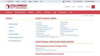 
                            7. Staff / Homepage - Columbus City Schools - Columbus Academy Intranet Portal