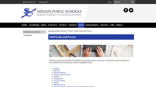 
                            3. Staff Links and Forms - Sapulpa Public Schools - Sapulpa Powerschool Portal