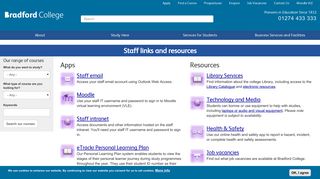 
                            1. Staff links and resources | Bradford College - Bradford College Staff Portal