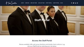 
                            8. Staff Portal — At Your Service - Venue Staff Portal Login