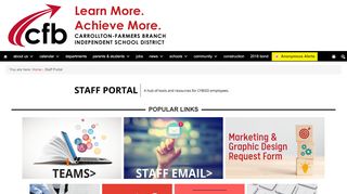 
                            9. Staff Portal | Carrollton-Farmers Branch ISD - Edu Staff Portal