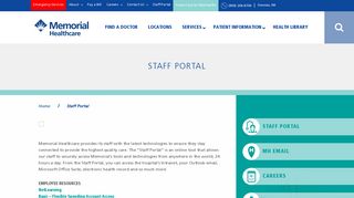 
Staff Portal - Memorial Healthcare  
