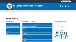 
                            1. Staff Portal - Mt. Diablo Unified School District - Mdusd Staff Portal