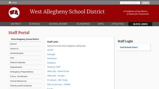 
                            15. Staff Portal - West Allegheny School District - Edreflect Teacher Portal