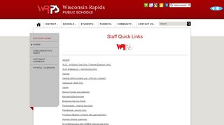 
                            5. Staff Quick Links - Wisconsin Rapids Public Schools - Wrps Portal