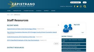 
                            6. Staff Resources - Capistrano Unified School District - School Loop - Portal Capousd Org