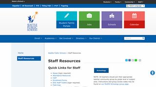 
Staff Resources - Seattle Public Schools
