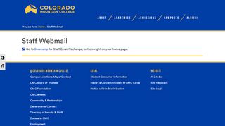 
                            7. Staff Webmail - Colorado Mountain College - Cmc Email Portal