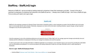 
                            2. Stafflinq - StaffLinQ login - Stafflinq Rosnet Portal