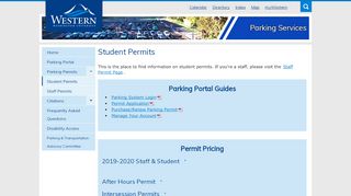 
                            3. Staff/Student Permits | Parking Services | Western Washington University - Wwu Parking Portal