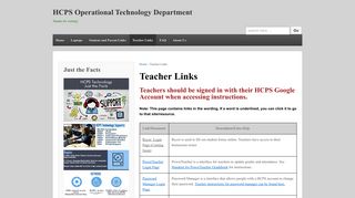 
                            1. Staff/Teacher Links – HCPS Operational Technology ... - Hcps Powerschool Teacher Portal