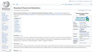 
                            7. Standard Chartered Zimbabwe - Wikipedia - Standard Chartered Bank Zimbabwe Online Banking Portal Page