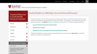 
                            6. Stanford Health Care SHC Epic Access for Research Personnel - Stanford Epic Portal