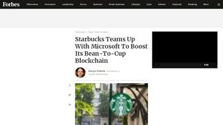 
                            8. Starbucks Teams Up With Microsoft To Boost Its Bean-To-Cup ... - Starbucks Sap Partner Portal