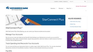 
                            4. StarConnect Plus™ | Westamerica Bank - Starconnect Plus Portal