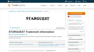 
STARGUEST Trademark of Starwood Hotels & Resorts ...
